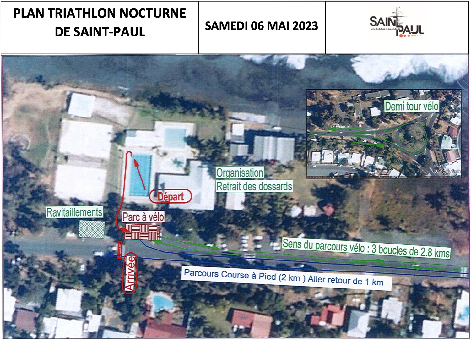 PLAN Triathlon Nocturne St Paul ORT