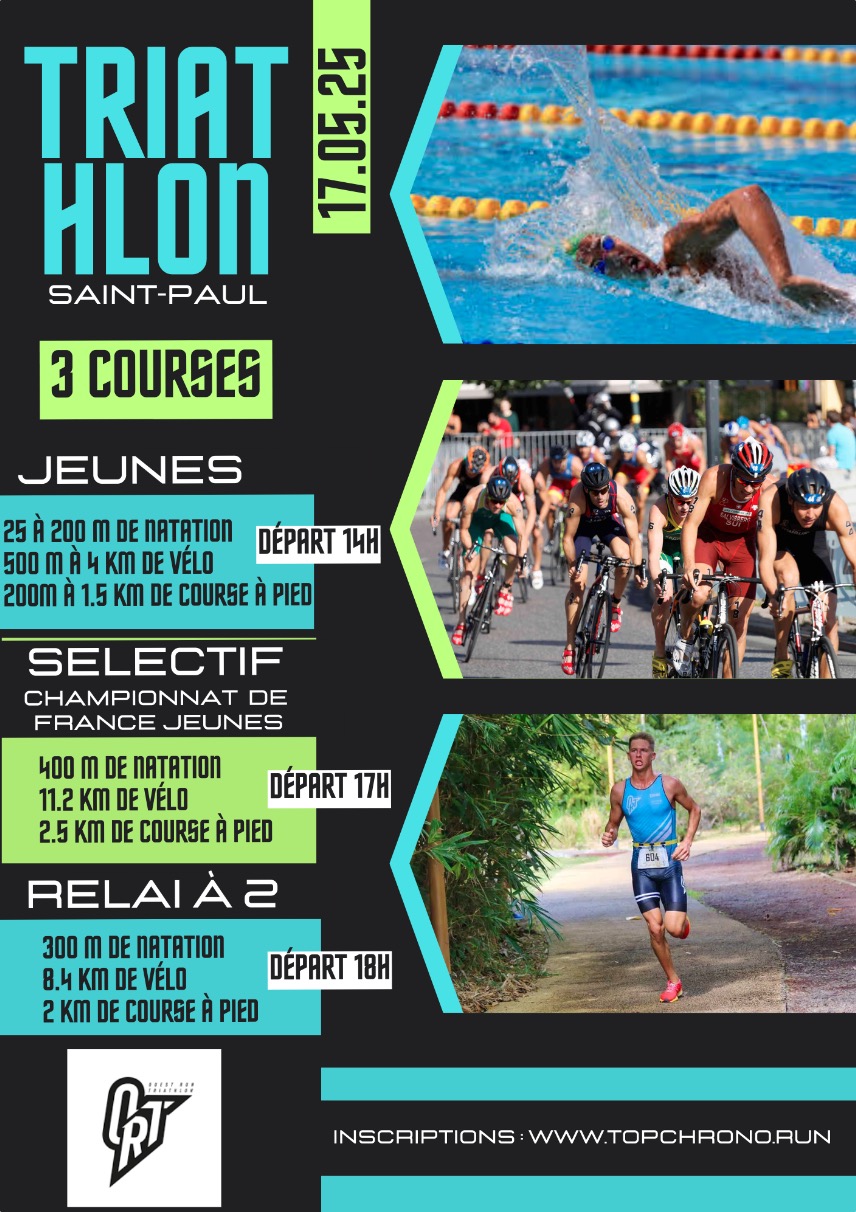 AFFICHE Triathlon Nocturne St Paul 2025 ORT