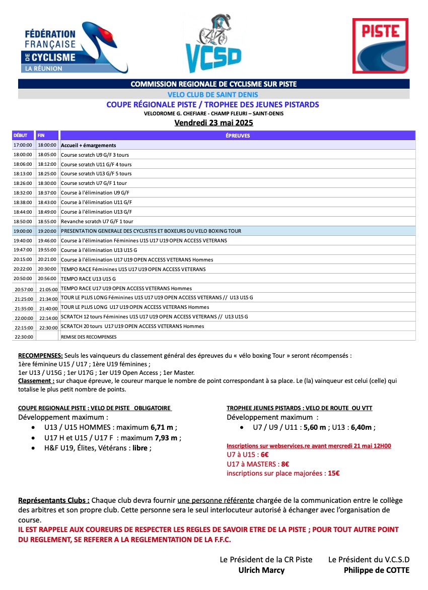 REGLEMENT Velo Boxing Tour2 VCSD
